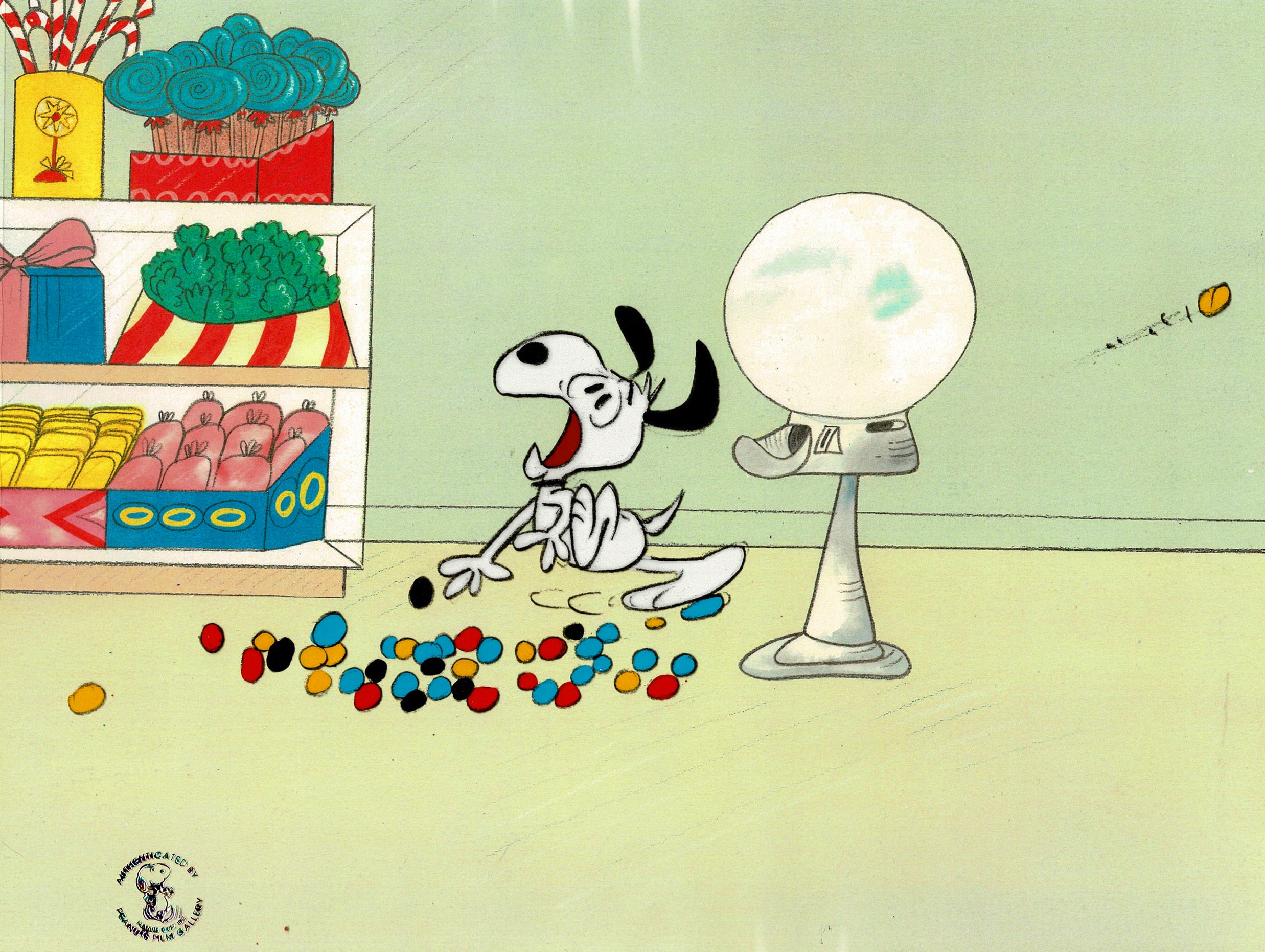 PEANUTS Charlie Brown Snoopy Production Animation Cel and Drawing from ...