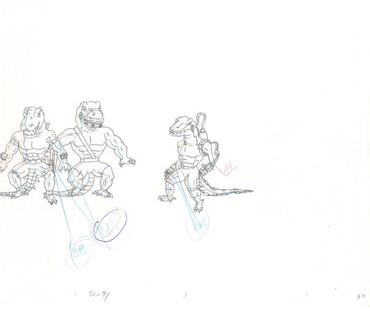 Street Sharks DIC Cartoon Production Animation Cel Drawing 1994-1997 G-05