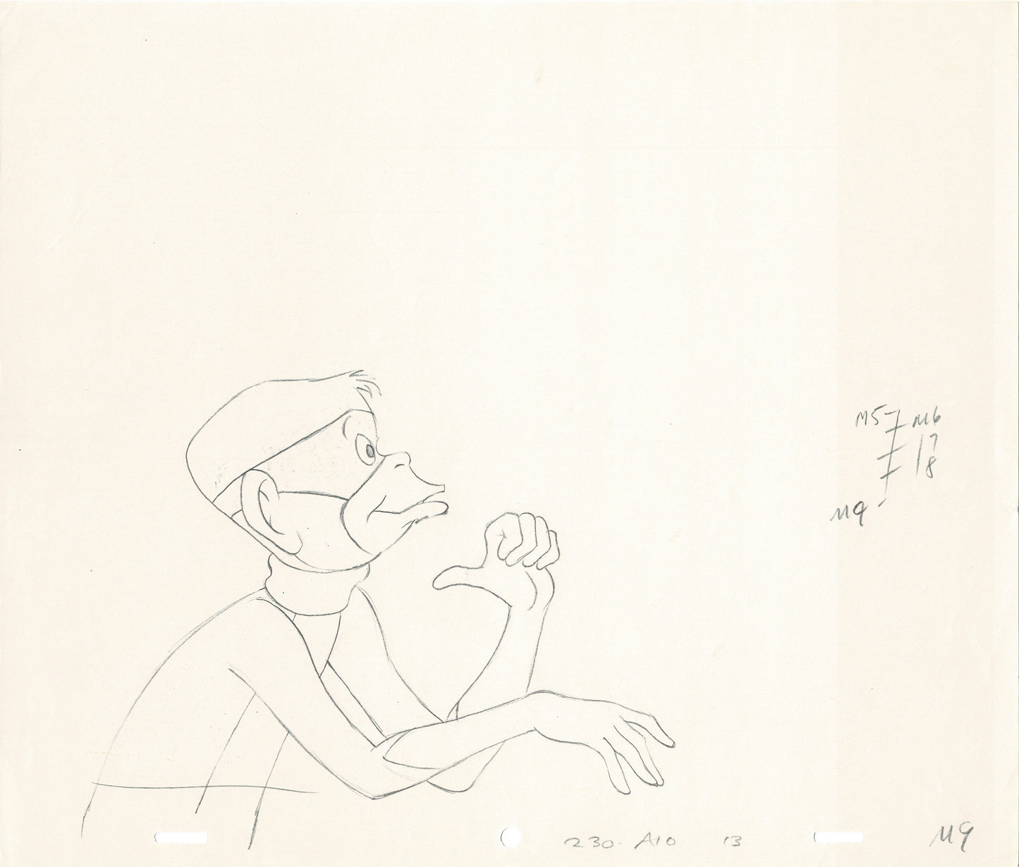 Space Ghost Blip Cartoon Animation Cel Drawing Hanna Barbera 1981-2 1