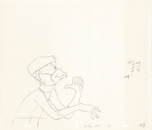 Space Ghost Blip Cartoon Animation Cel Drawing Hanna Barbera 1981-2 1