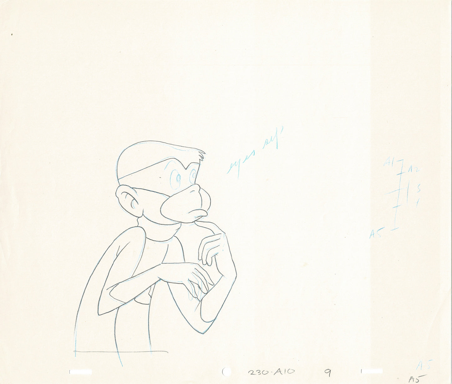 Space Ghost Blip Cartoon Animation Cel Drawing Hanna Barbera 1981-2 2