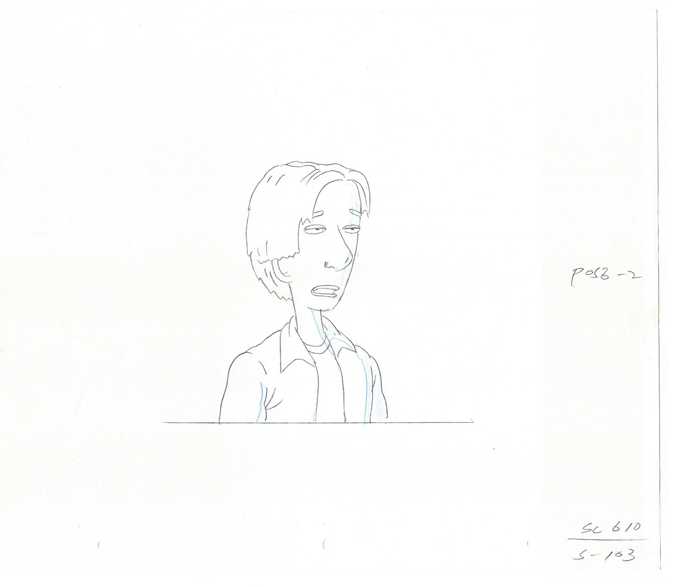 David Spade TWO Cel Drawings from Sammy Production TV Cartoon SNL Alum 2000 AD-01