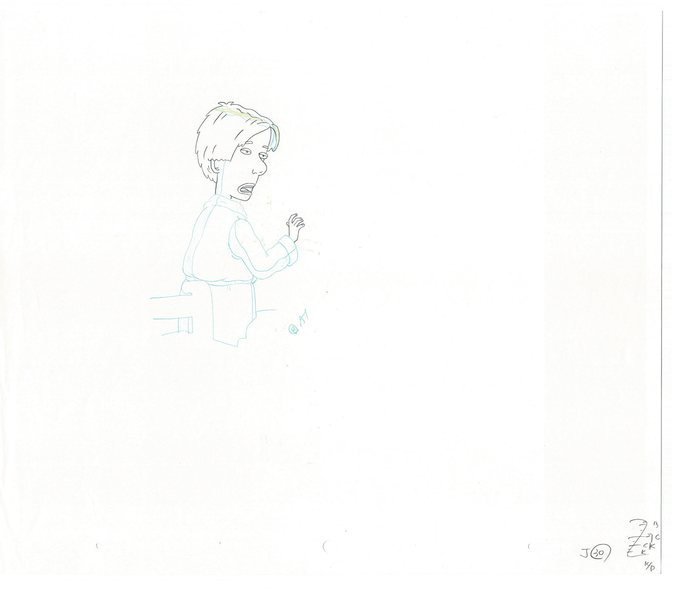 David Spade TWO Cel Drawings from Sammy Production TV Cartoon SNL Alum 2000 AD-09