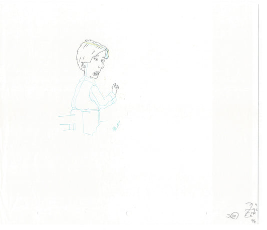 David Spade TWO Cel Drawings from Sammy Production TV Cartoon SNL Alum 2000 AD-09