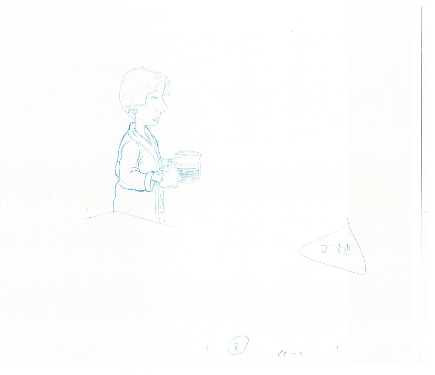 David Spade TWO Cel Drawings from Sammy Production TV Cartoon SNL Alum 2000 AD-15