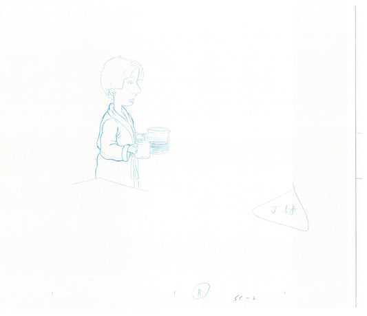 David Spade TWO Cel Drawings from Sammy Production TV Cartoon SNL Alum 2000 AD-15