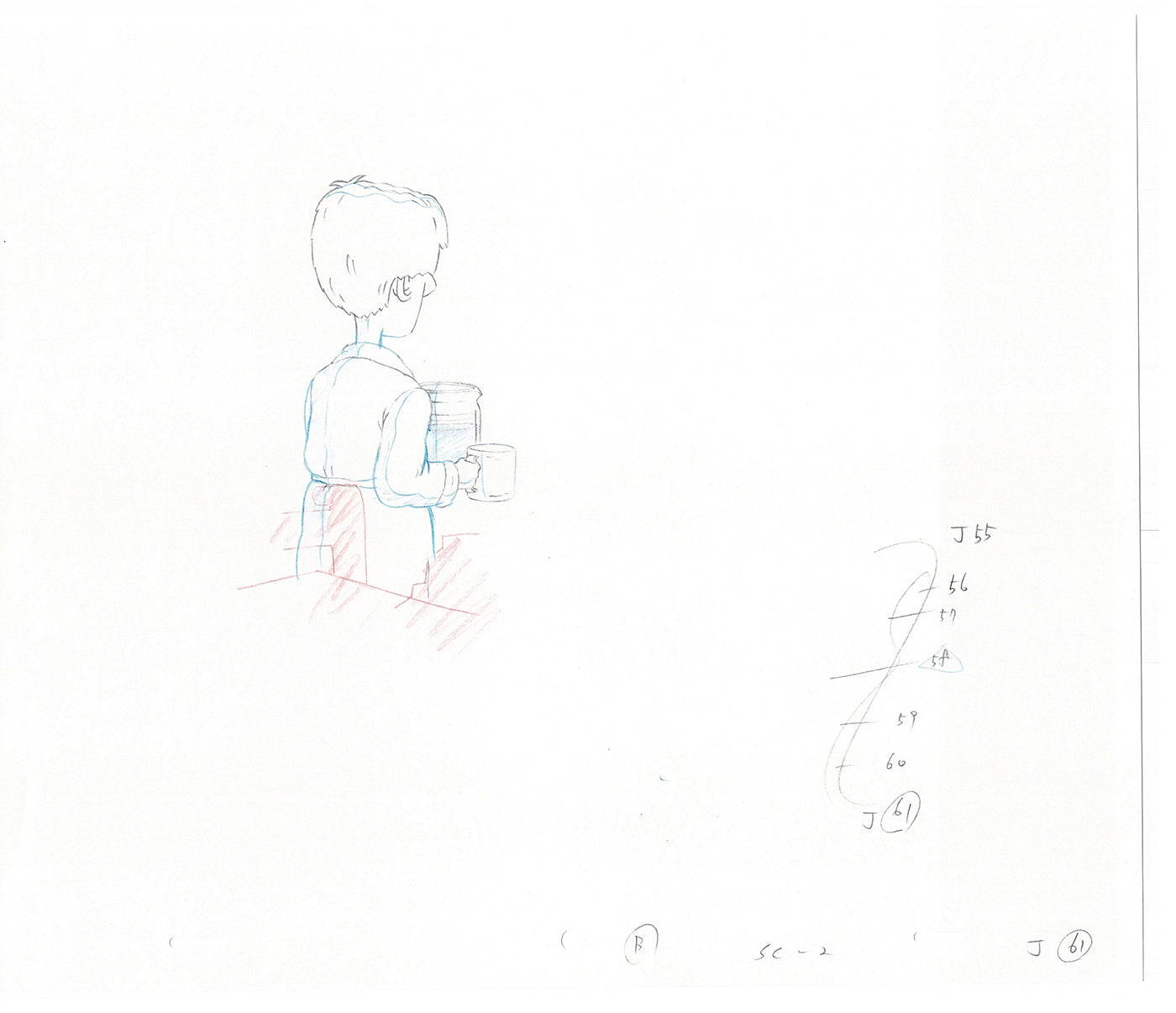 David Spade TWO Cel Drawings from Sammy Production TV Cartoon SNL Alum 2000 AD-21
