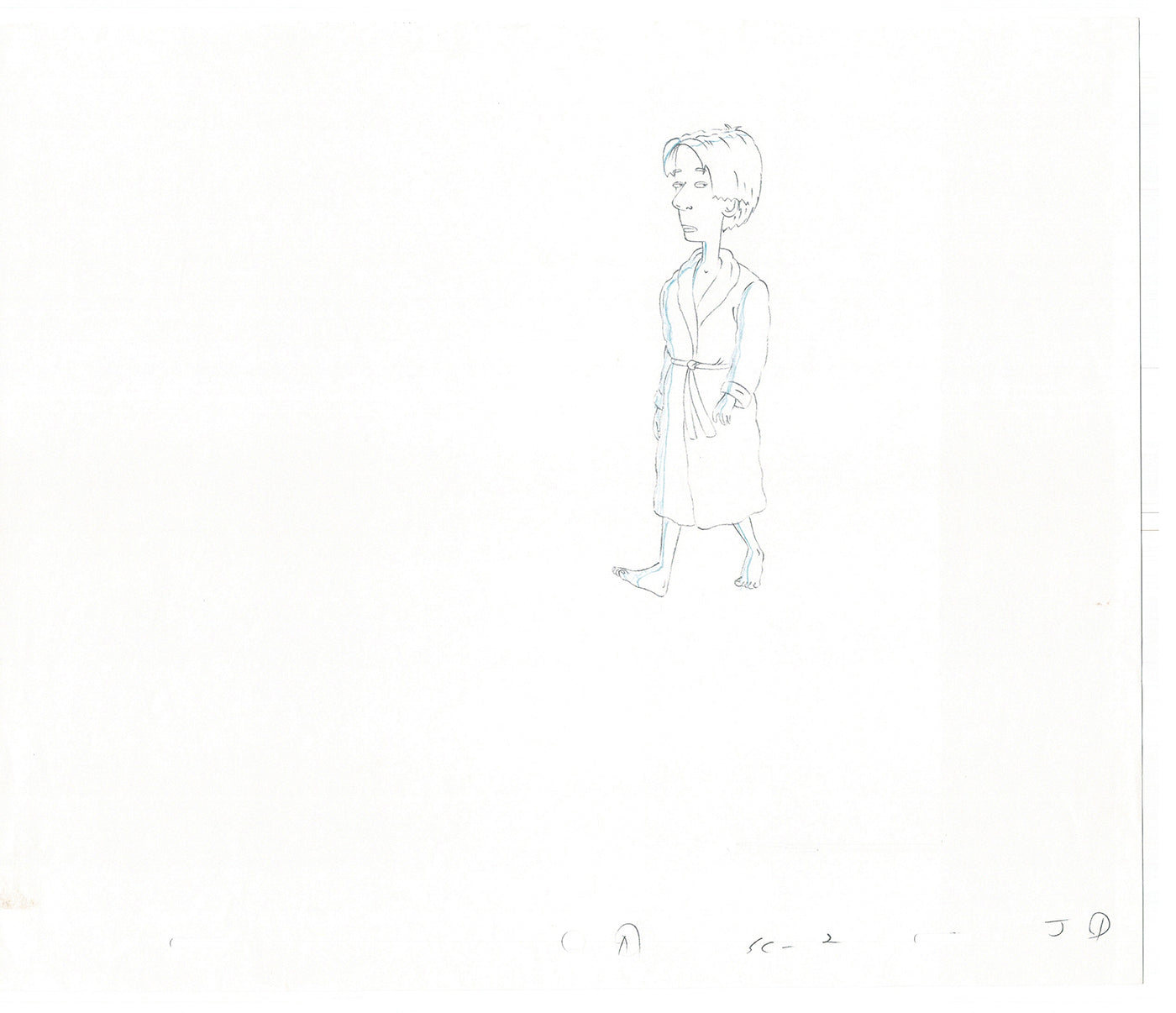 David Spade TWO Cel Drawings from Sammy Production TV Cartoon SNL Alum 2000 AD-23