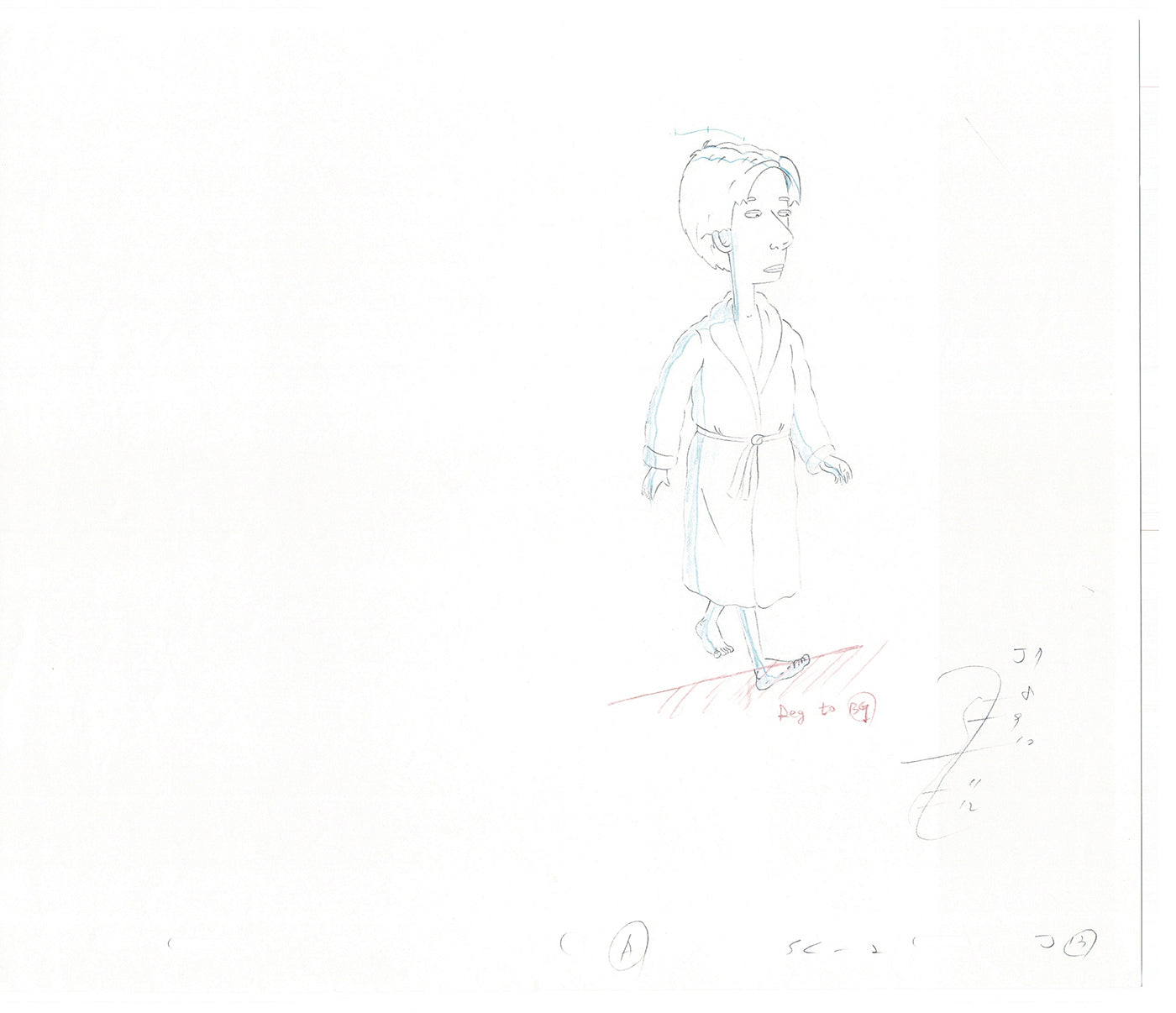 David Spade TWO Cel Drawings from Sammy Production TV Cartoon SNL Alum 2000 AD-25