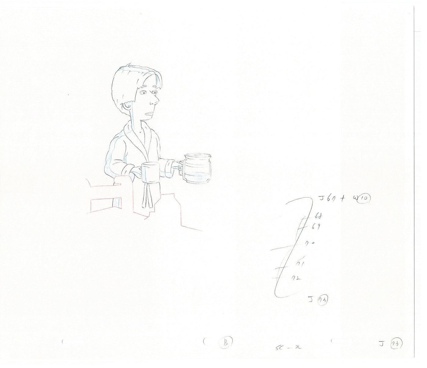 David Spade TWO Cel Drawings from Sammy Production TV Cartoon SNL Alum 2000 AD-27