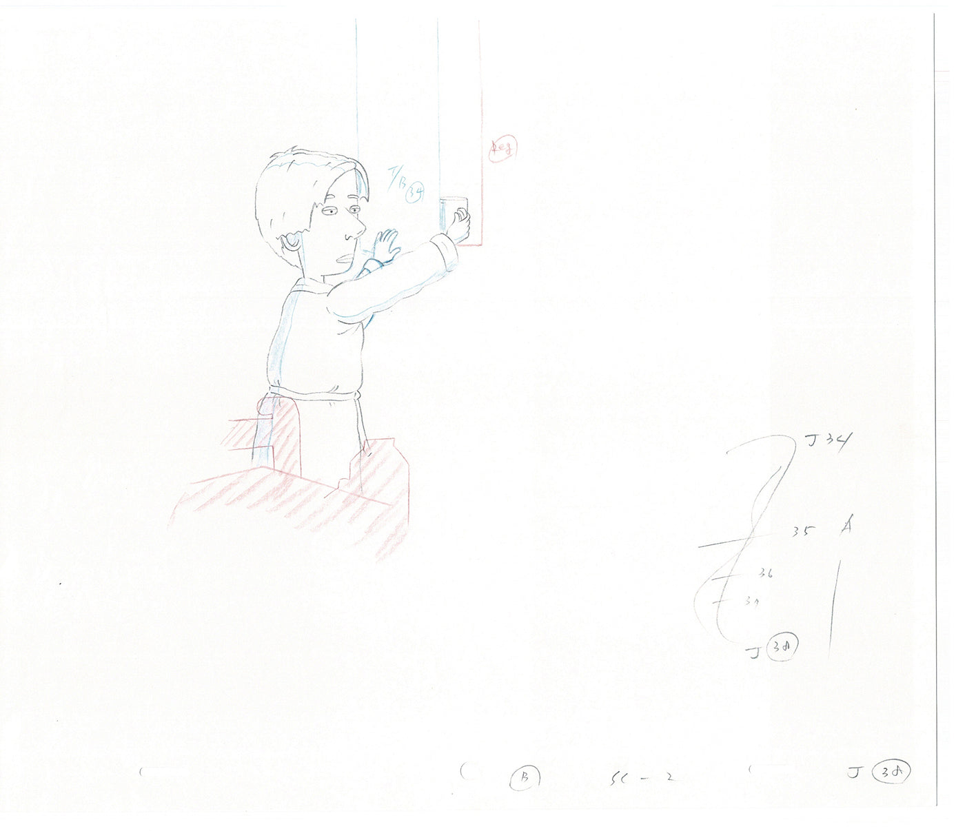 David Spade TWO Cel Drawings from Sammy Production TV Cartoon SNL Alum 2000 AD-31