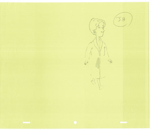 David Spade TWO Cel Drawings from Sammy Production TV Cartoon SNL Alum 2000 AD-39