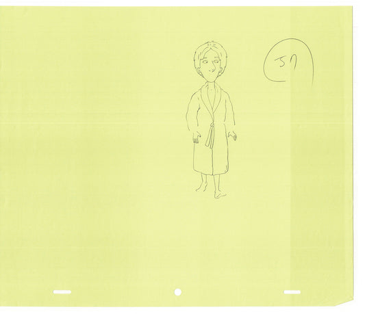 David Spade TWO Cel Drawings from Sammy Production TV Cartoon SNL Alum 2000 AD-43