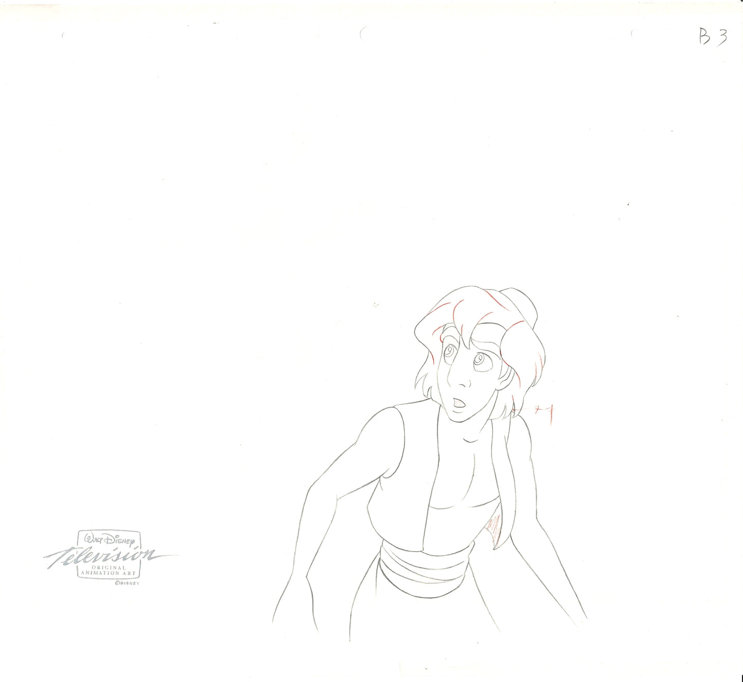 Aladdin and Iago Walt Disney Production Art Animation Cel and Drawings from 1994 Return of Jafar 4 C-A