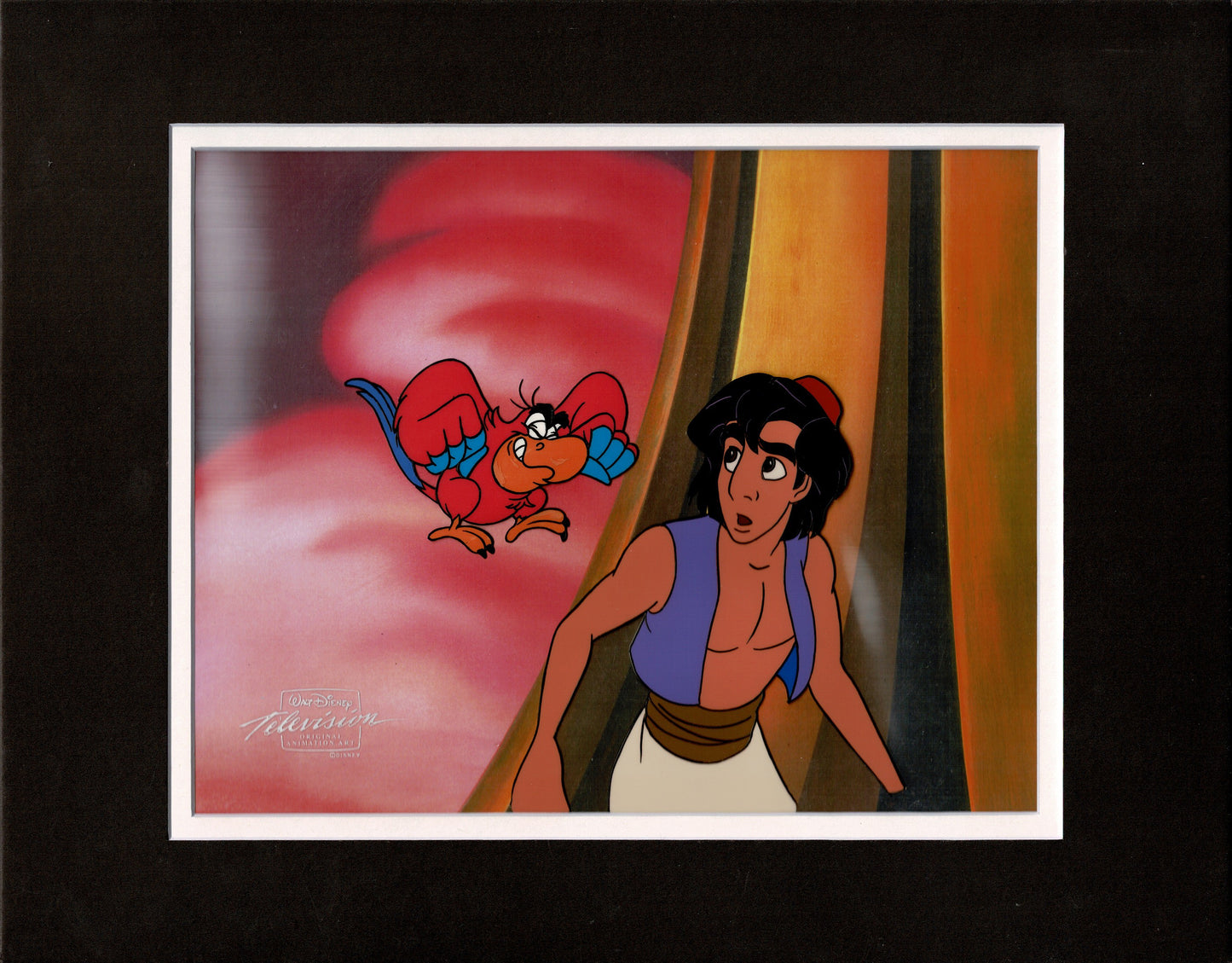 Aladdin and Iago Walt Disney Production Art Animation Cel and Drawings from 1994 Return of Jafar 4 C-A