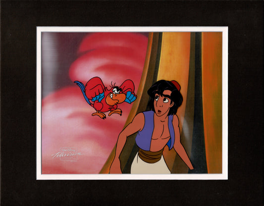 Aladdin and Iago Walt Disney Production Art Animation Cel and Drawings from 1994 Return of Jafar 4 C-A