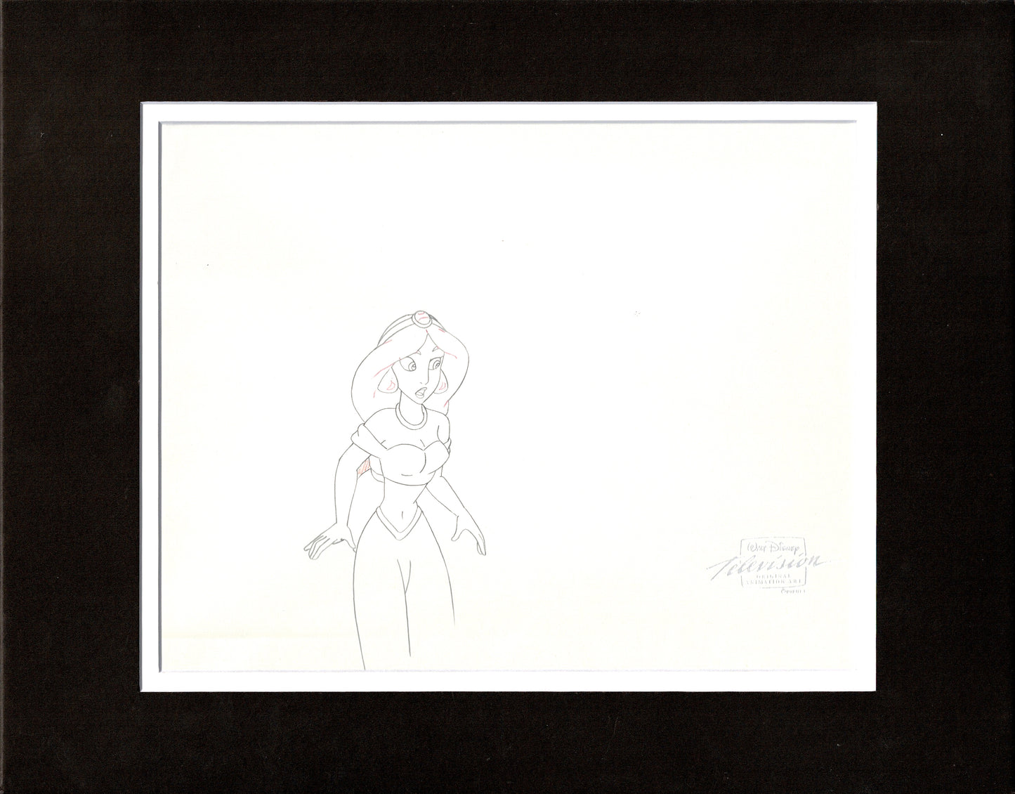 Aladdin The Genie and Jasmine Walt Disney Production Animation Cel and Drawings from 1994 Return of Jafar 5 C-A