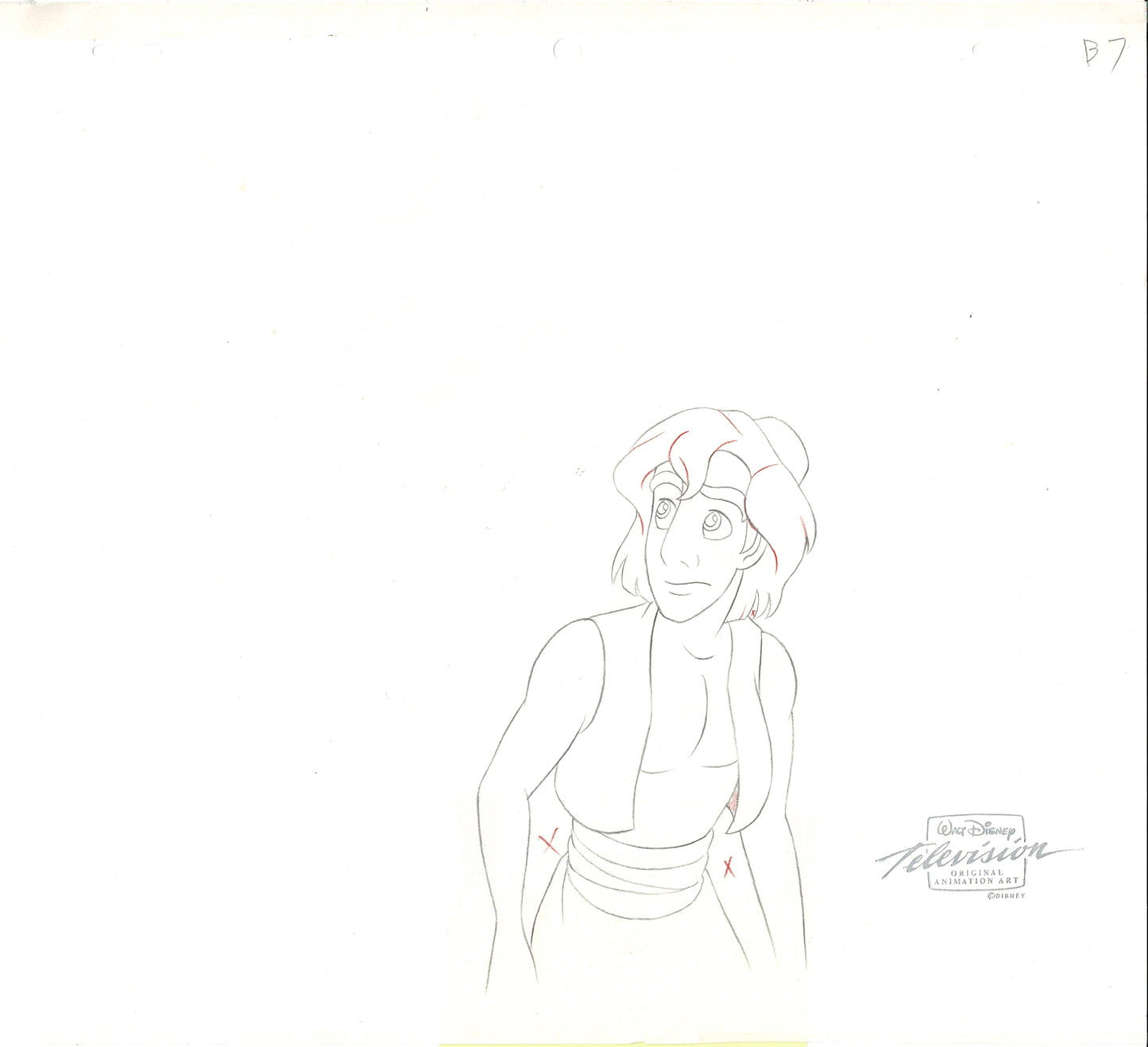 Aladdin and Iago Walt Disney Production Art Animation Cel and Drawings from 1994 Return of Jafar 3 C-A