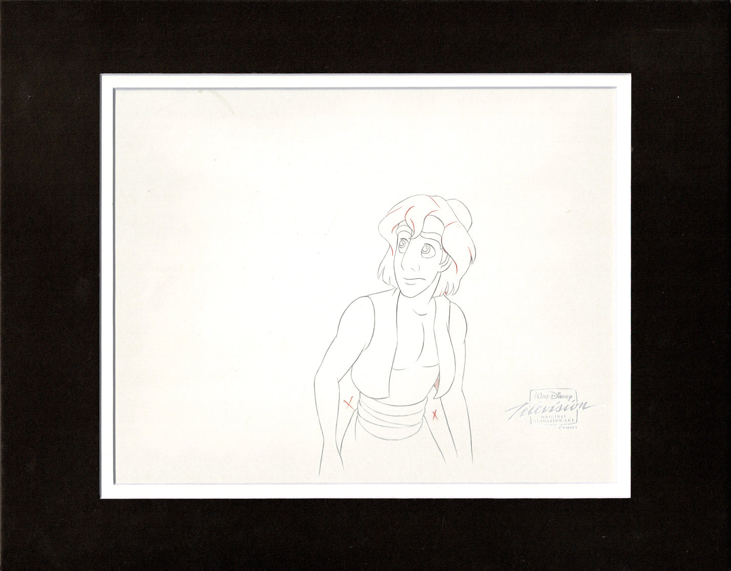 Aladdin and Iago Walt Disney Production Art Animation Cel and Drawings from 1994 Return of Jafar 3 C-A