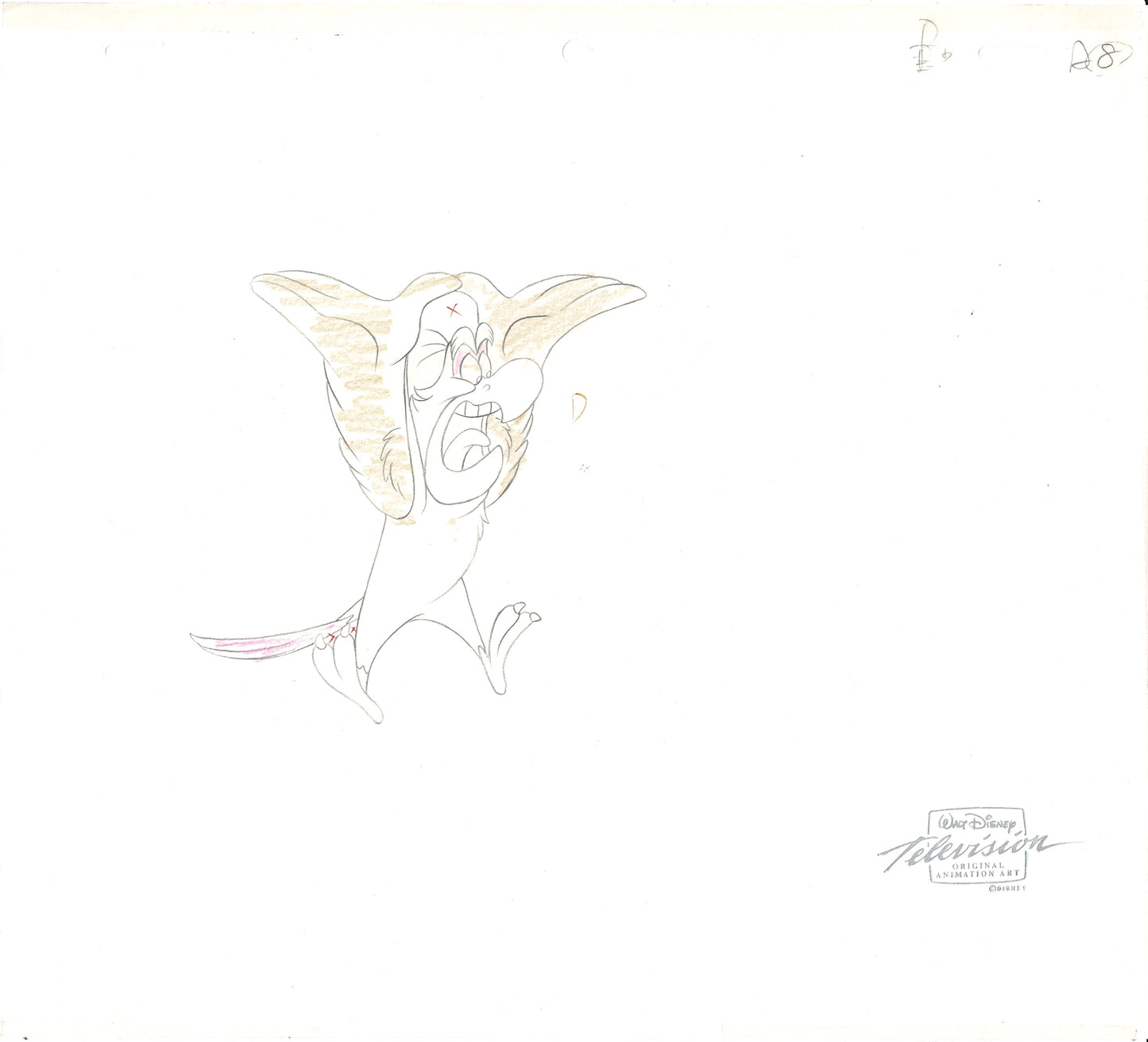 Aladdin and Iago Walt Disney Production Art Animation Cel and Drawings from 1994 Return of Jafar 3 C-A