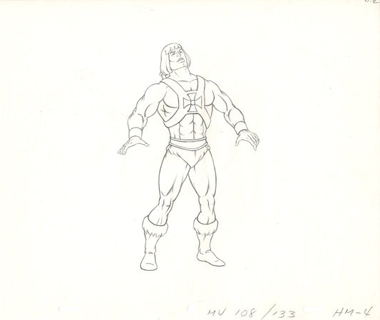HE-MAN MOTU Production Animation Cel Drawing Filmation 1980s rd6