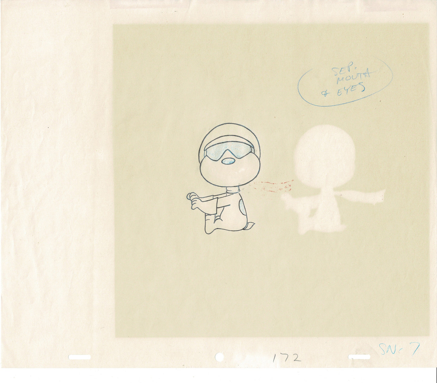 Snoopy PEANUTS You're A Good Sport Charlie Brown Cel setup and Drawing 1975