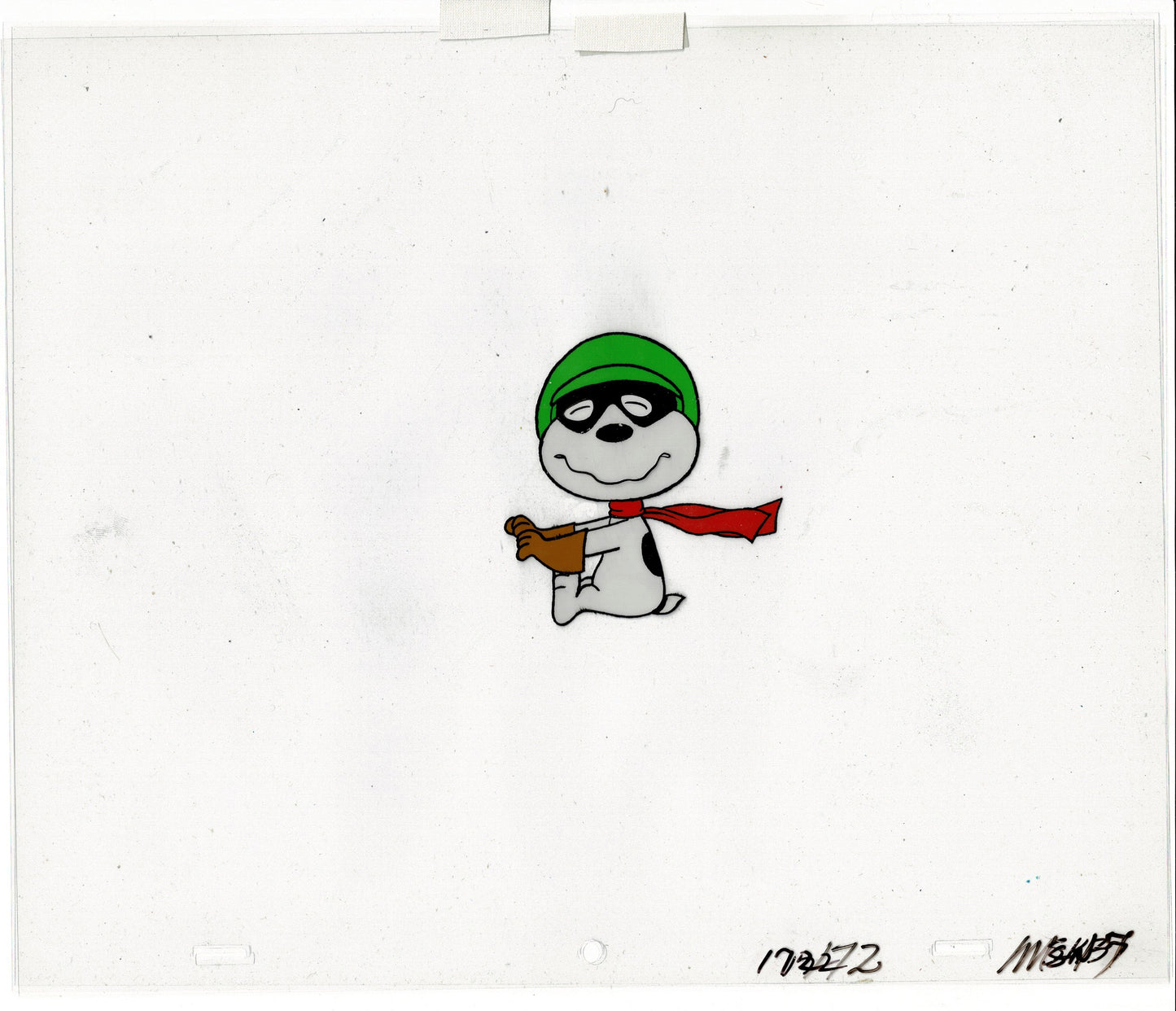 Snoopy PEANUTS You're A Good Sport Charlie Brown Cel setup and Drawing 1975