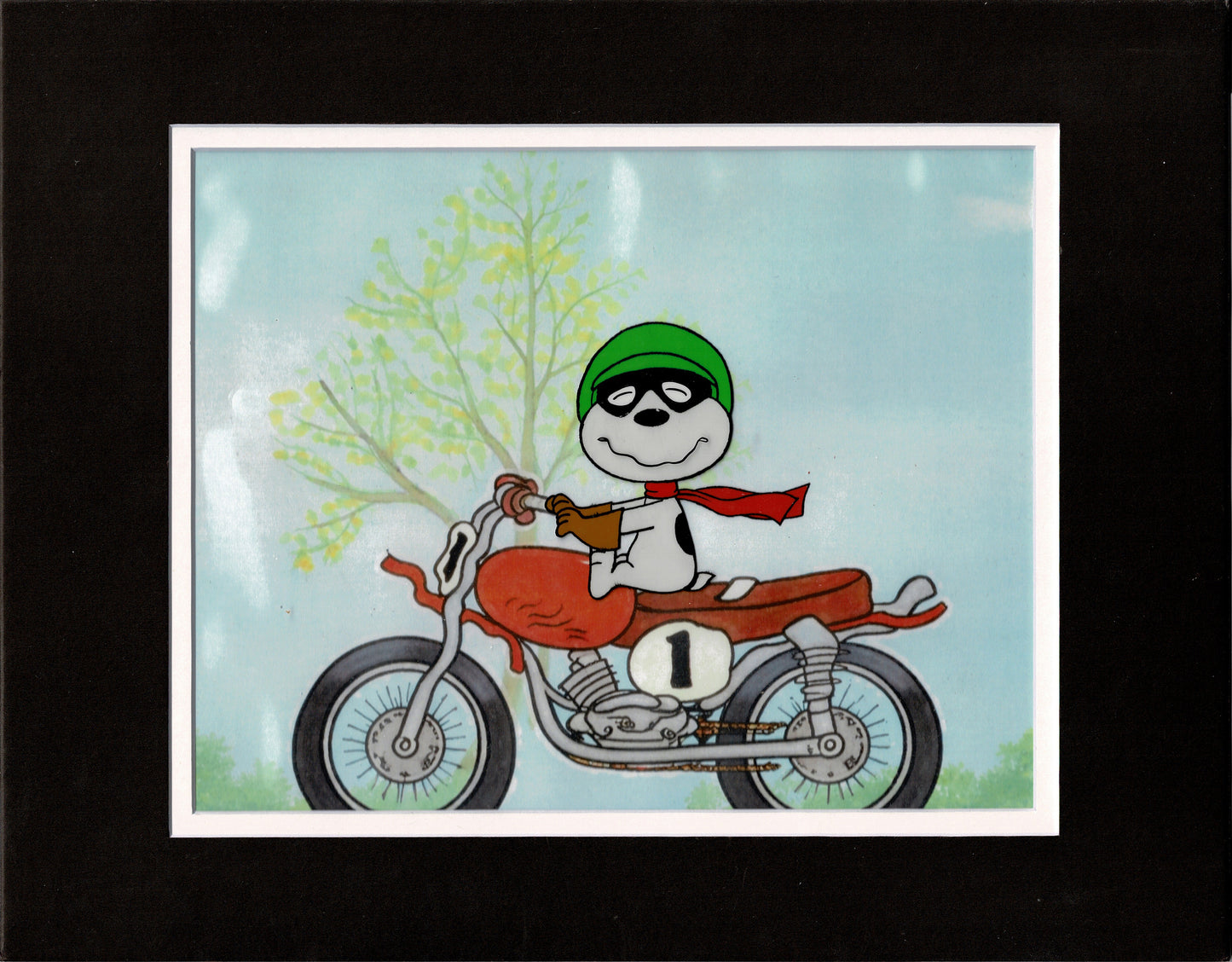 Snoopy PEANUTS You're A Good Sport Charlie Brown Cel setup and Drawing 1975