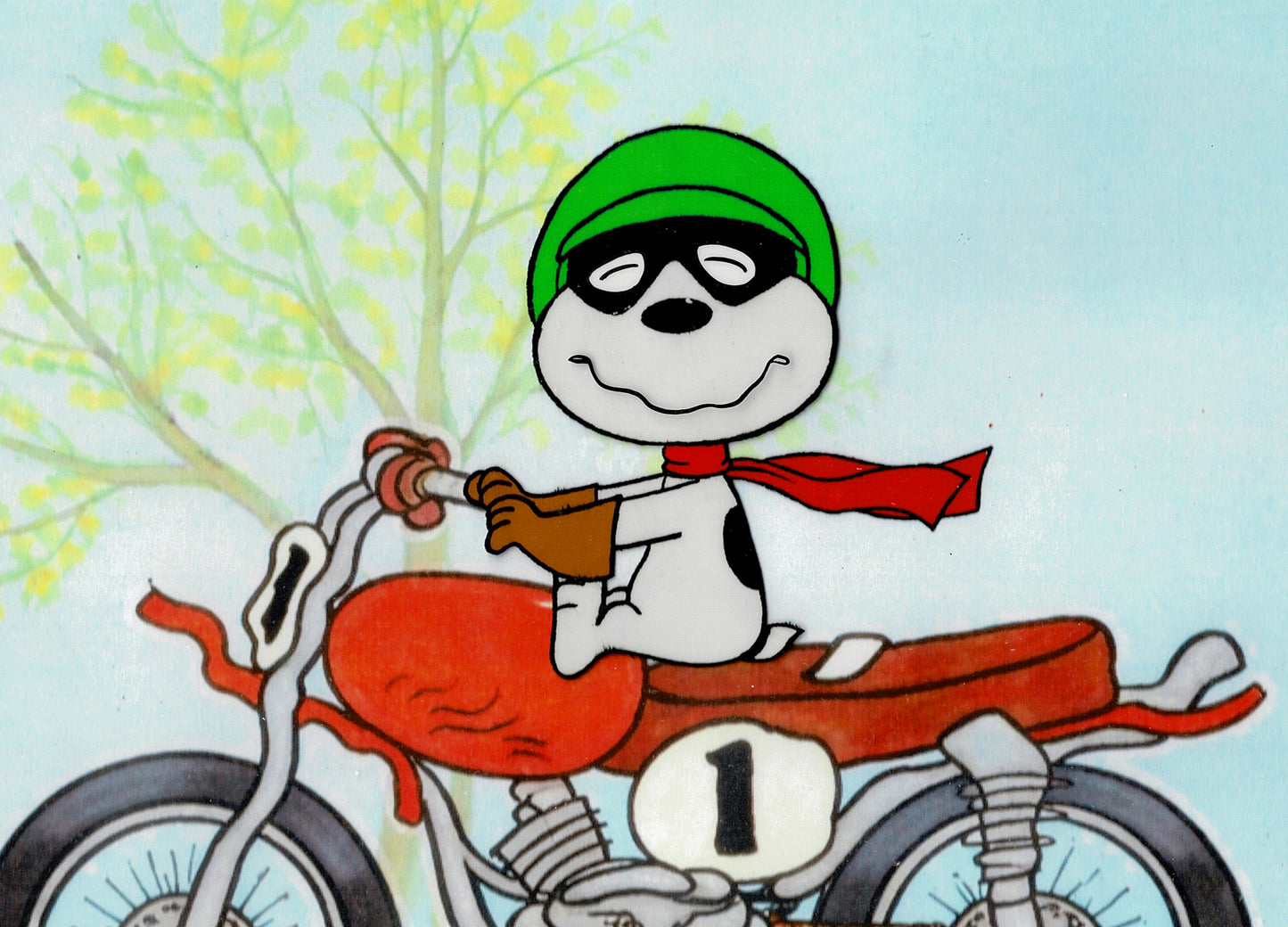 Snoopy PEANUTS You're A Good Sport Charlie Brown Cel setup and Drawing 1975