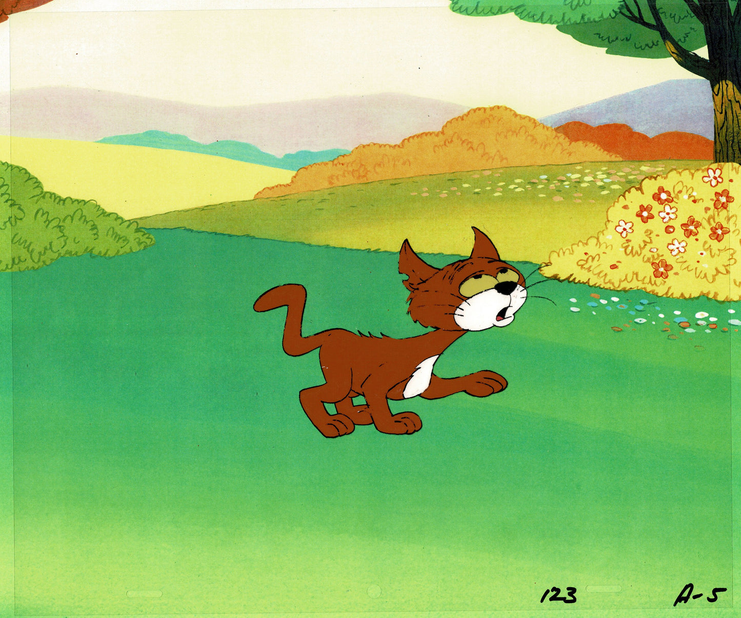 Smurfs Azrael Cat Production Animation Cel Hanna Barbera 1980s