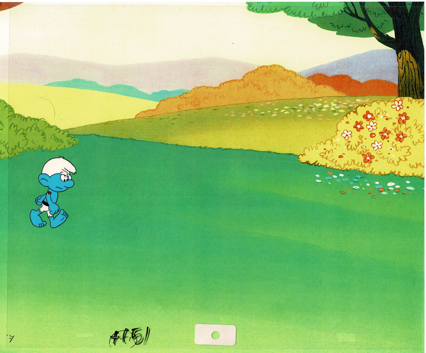 Smurfs Smurf Original Production Animation Cel Hanna Barbera 1980s rp