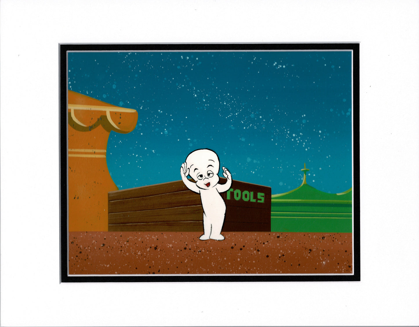 Casper The Friendly Ghost Animation Cartoon Cel Drawing n OBG Hanna Barbera 1979