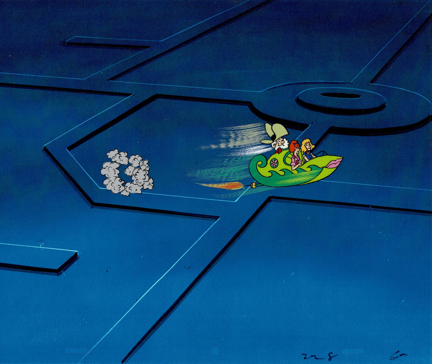 Yogi's Space Race Animation Production Cel Nugget Nose Hanna Barbera 1978 sh