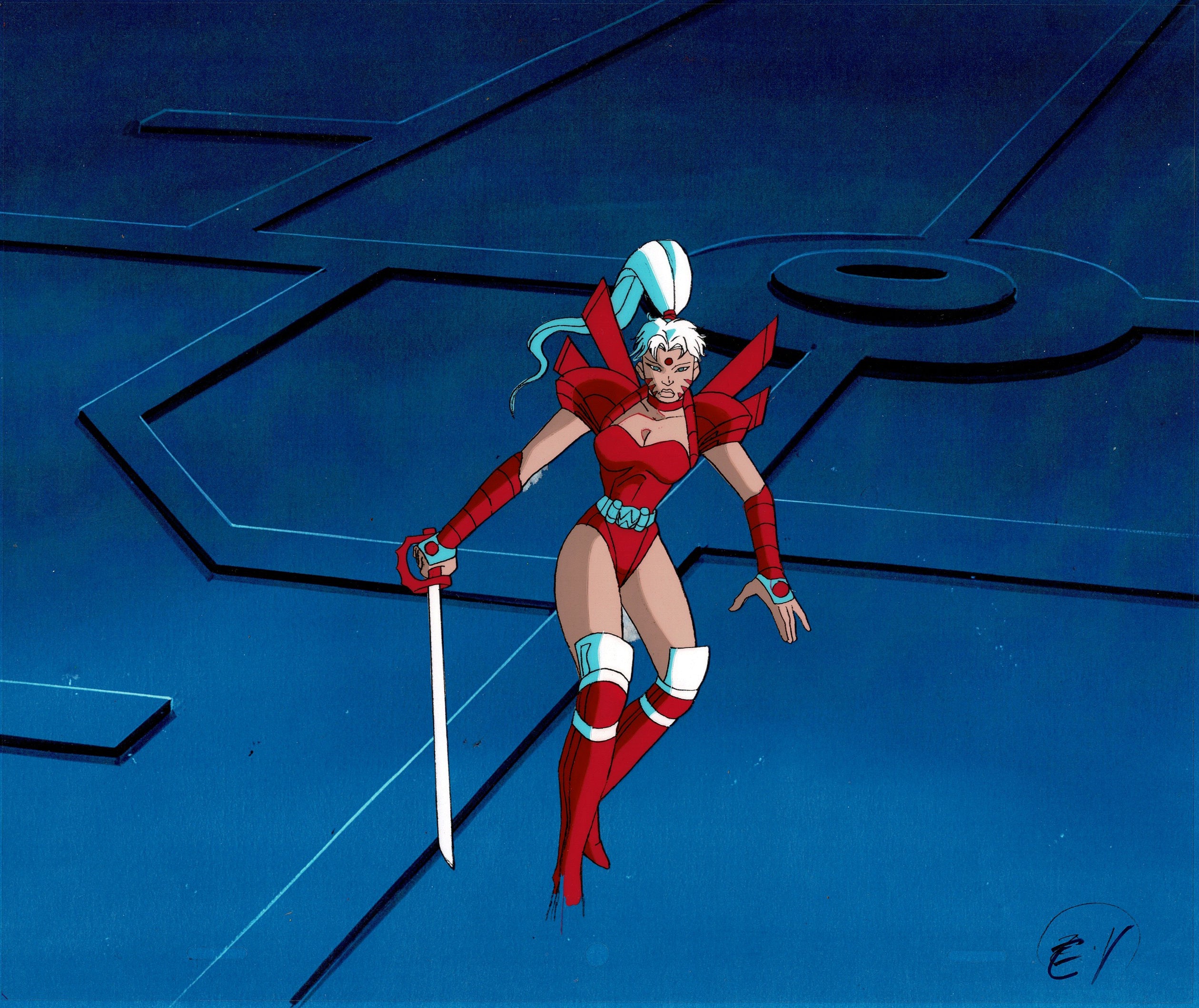 Jim Lee Sexy Zealot WildCATs Production Animation Art Cel Nelvana