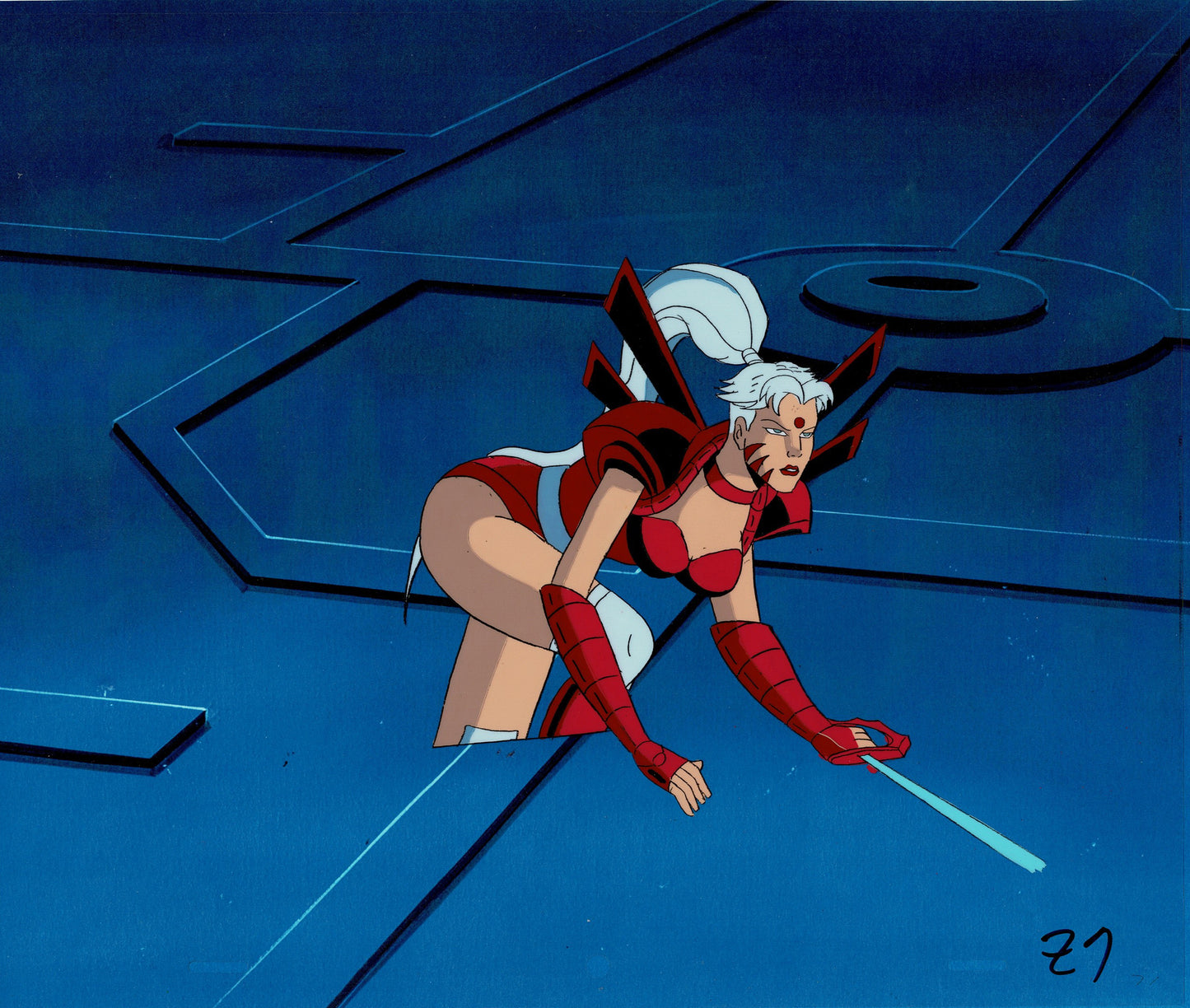 Jim Lee Sexy Zealot WildCATs Production Animation Art Cel Nelvana 1994-5 A-z7
