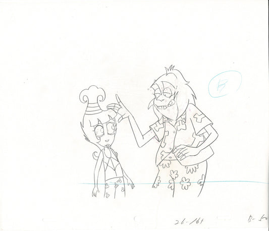 Beetlejuice Lydia Original Production Animation Cel Drawing Nelvana 1989-1991 1