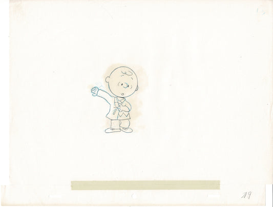 PEANUTS Charlie Brown and Snoopy Show Animation Cel Drawing 1983-1985 19