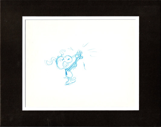 PEANUTS Snoopy Animation Cel Drawing 1970s Hammer Gag
