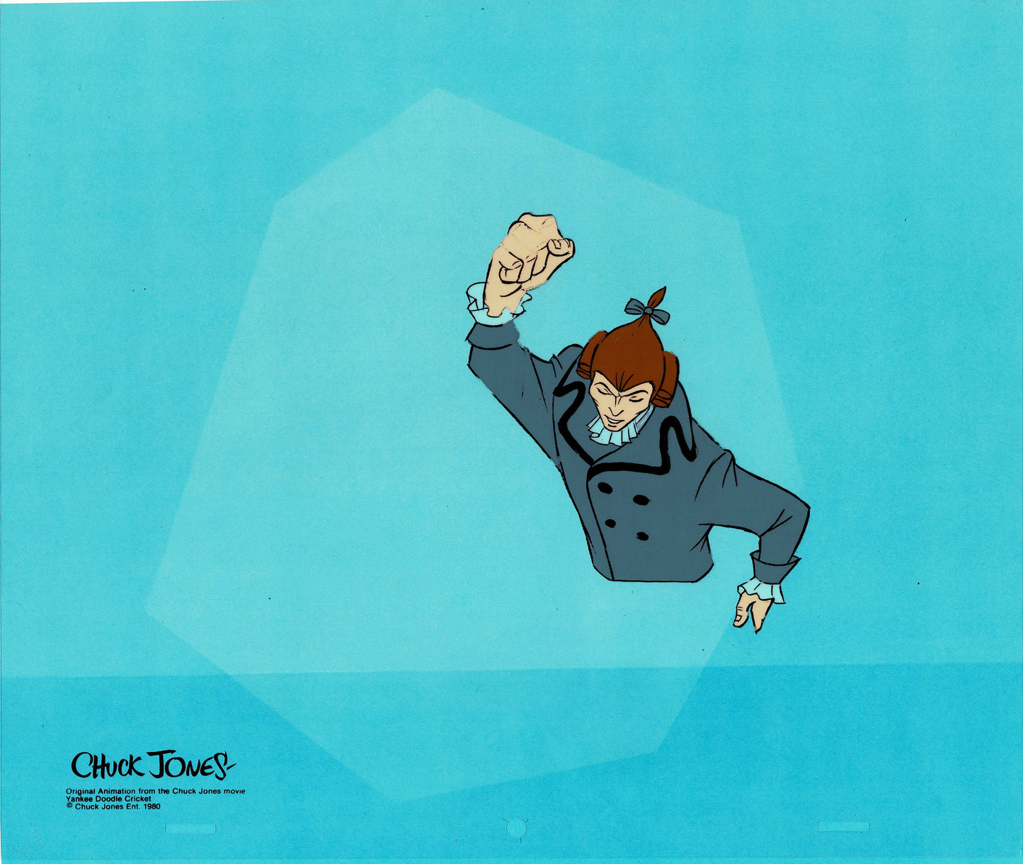 Chuck Jones Yankee Doodle Cricket 1975 production animation cel Seal COA D