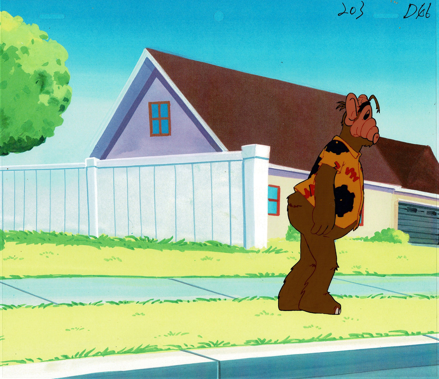 ALF The Animated Series Production Animation Cel and Drawing DIC Melmac B-d6