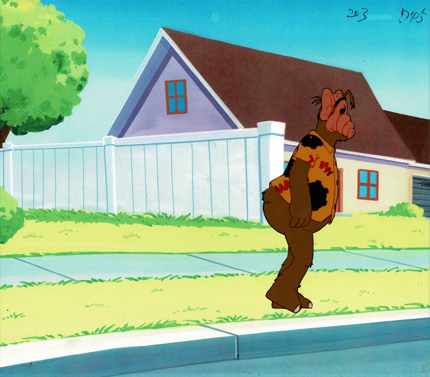 ALF The Animated Series Production Animation Cel and Drawing DIC Melmac B-d45