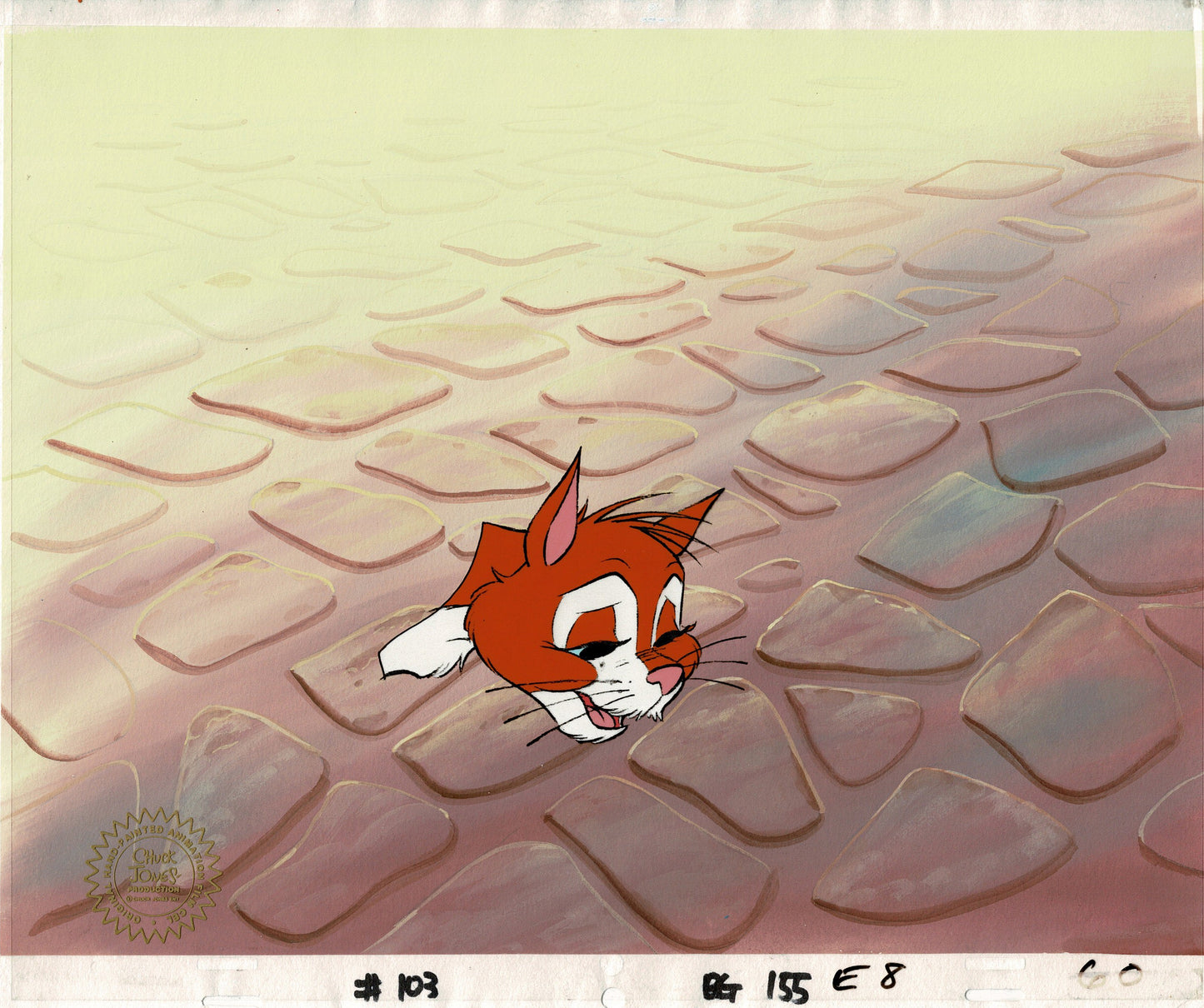 Yankee Doodle Cricket Harry the Cat by Chuck Jones 1975 Original Production Animation Cel With Studio Seal 60