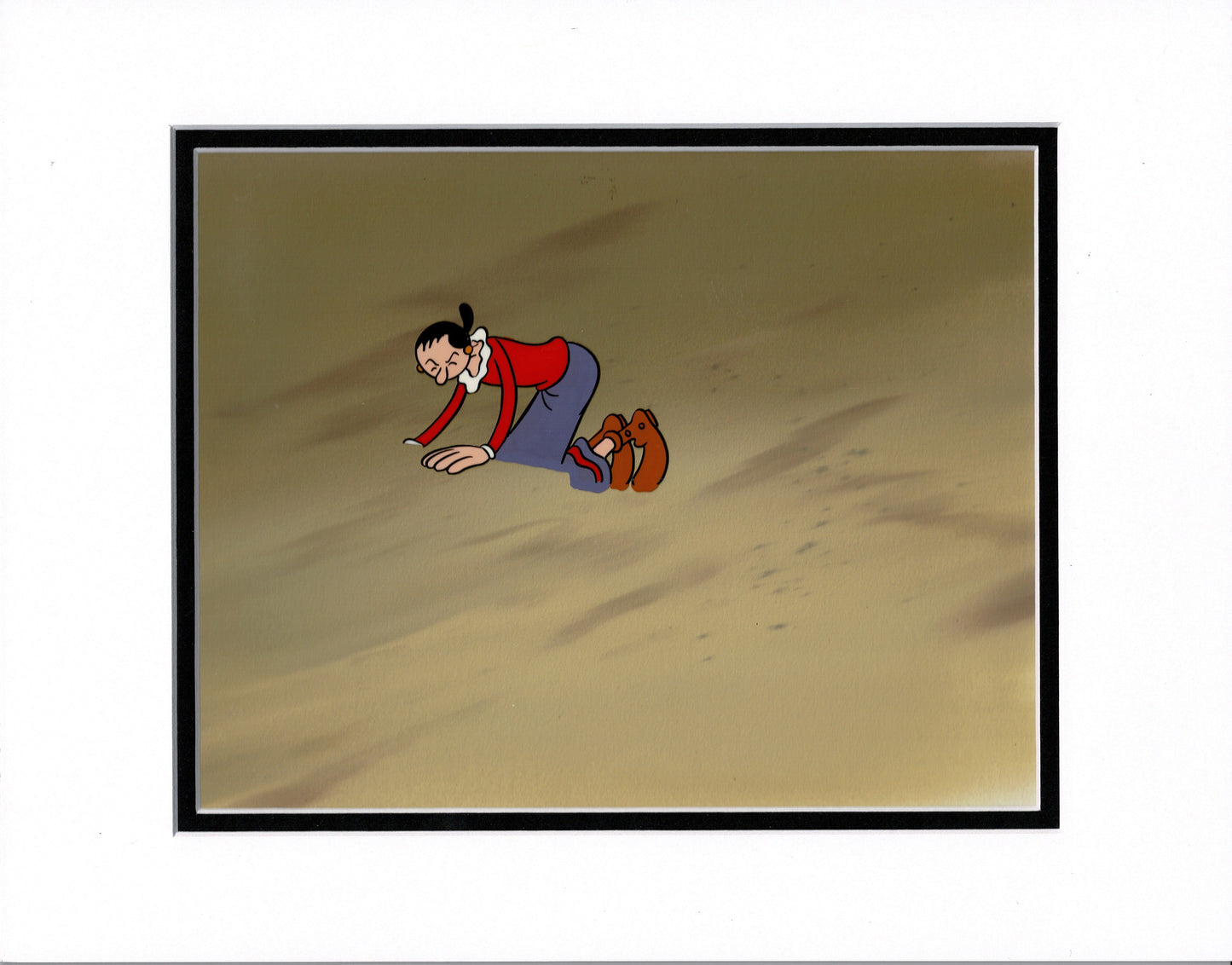 Popeye Olive Oyl Screen-Used Production Animation Cel and Drawing Hand-Inked Pre-1970s 11