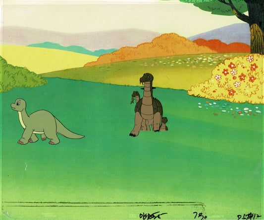 Dink the Little Dinosaur Production Animation Cel and Drawing from Ruby Spears 1989-91 D910