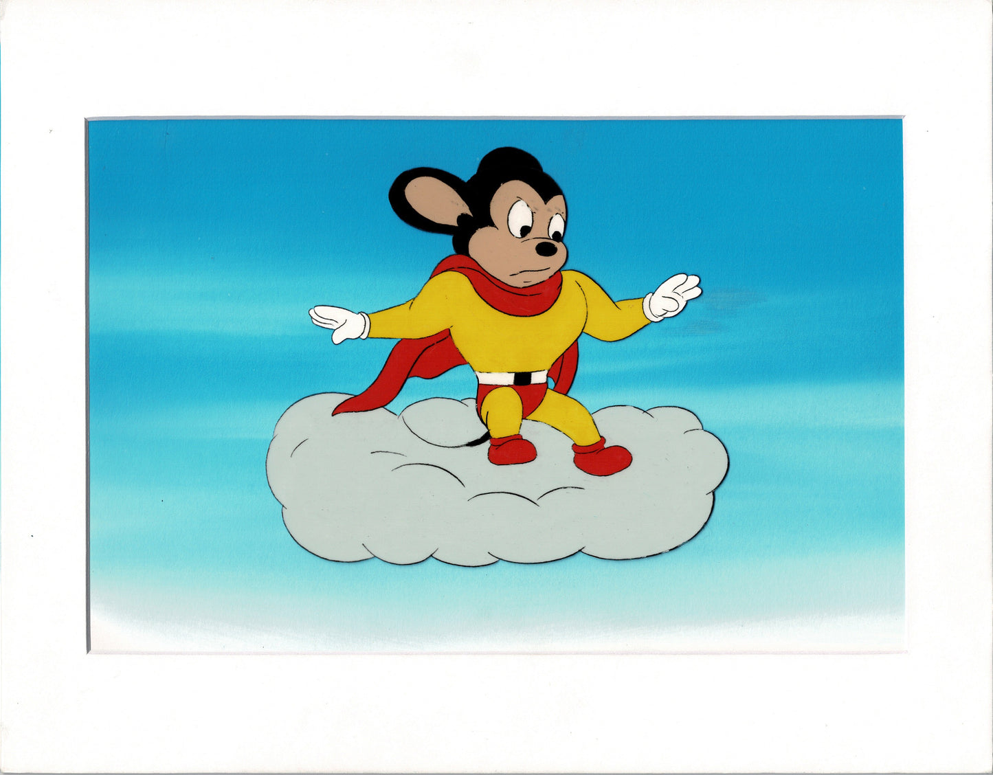Mighty Mouse Cartoon Production Animation Cel from Filmation Anime Actually Used ON SCREEN D-mh23
