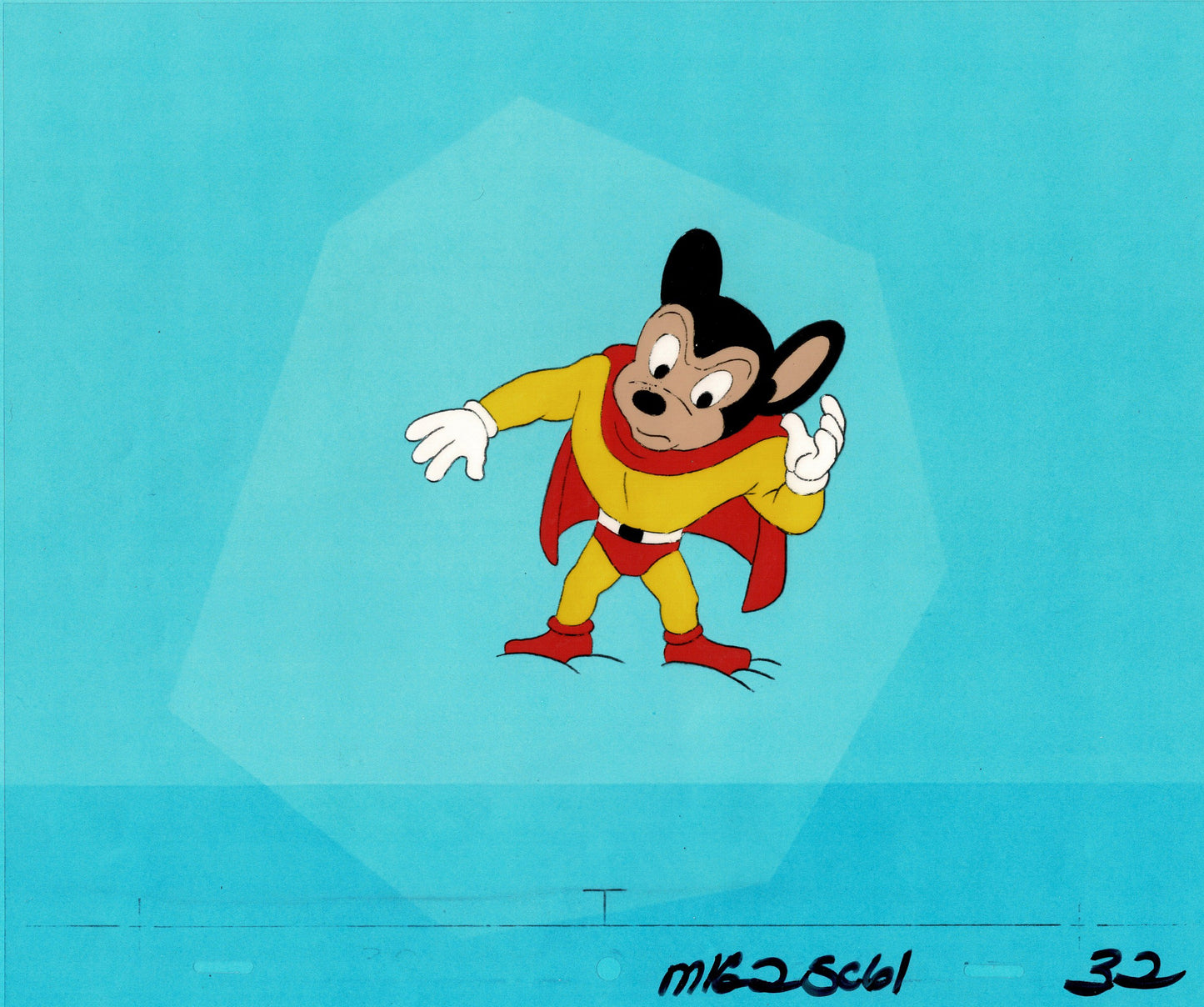 Mighty Mouse Cartoon Production Animation Cel and Drawing Filmation Anime Actually Used ON SCREEN C-sc32