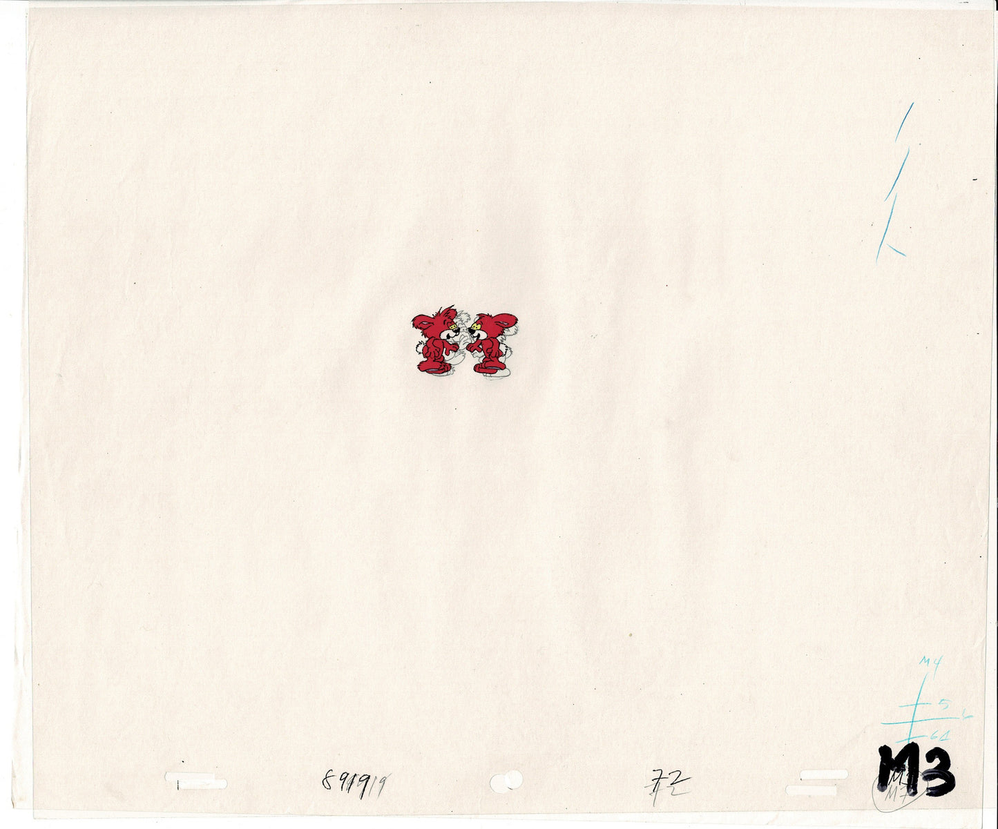 Smurfs Smoogle Grp of 8 Original Production Animation Cels Hanna Barbera 1980s