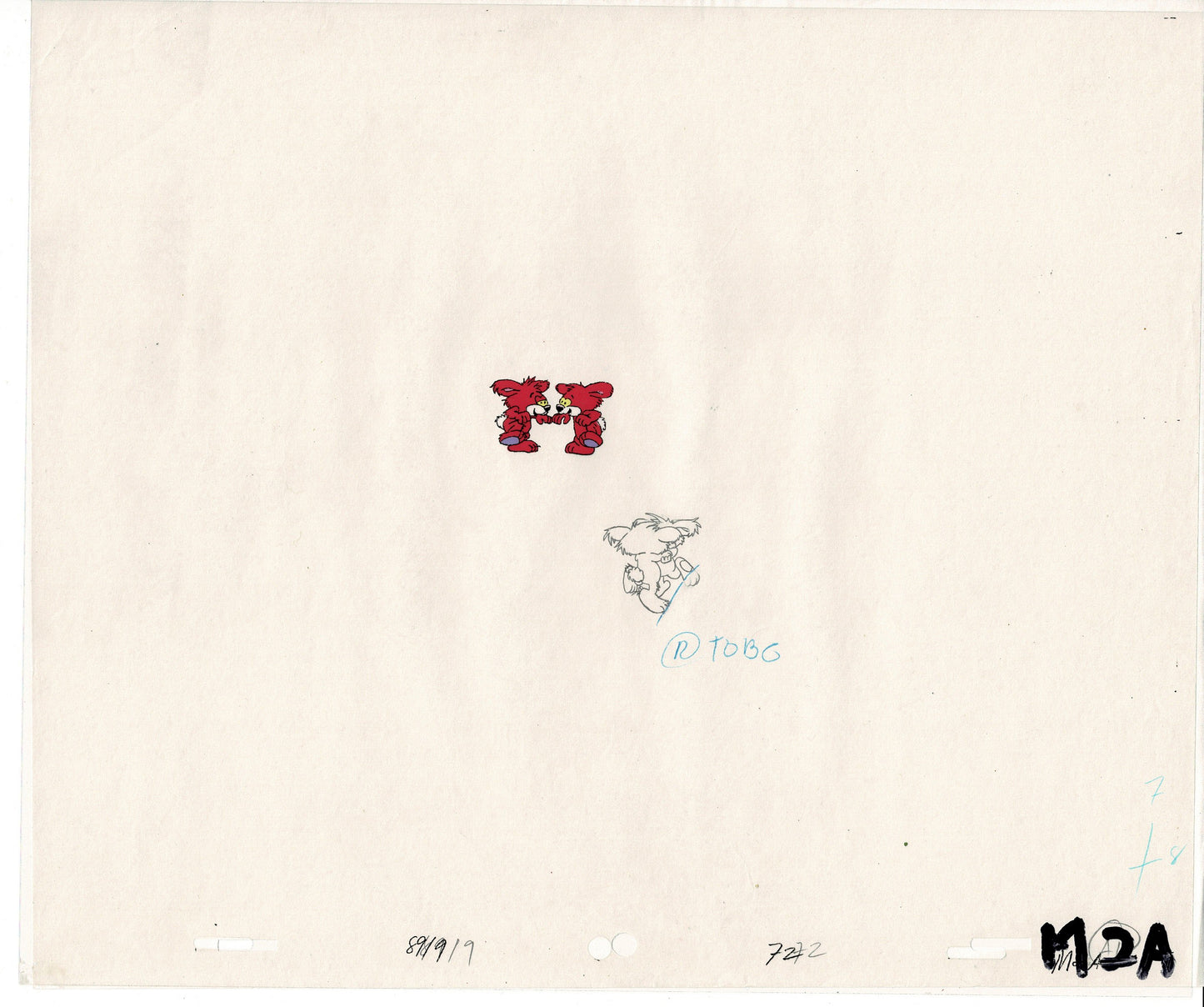 Smurfs Smoogle Grp of 8 Original Production Animation Cels Hanna Barbera 1980s