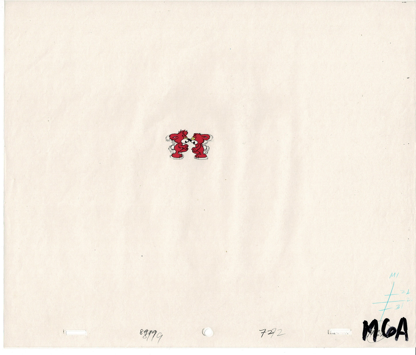 Smurfs Smoogle Grp of 8 Original Production Animation Cels Hanna Barbera 1980s