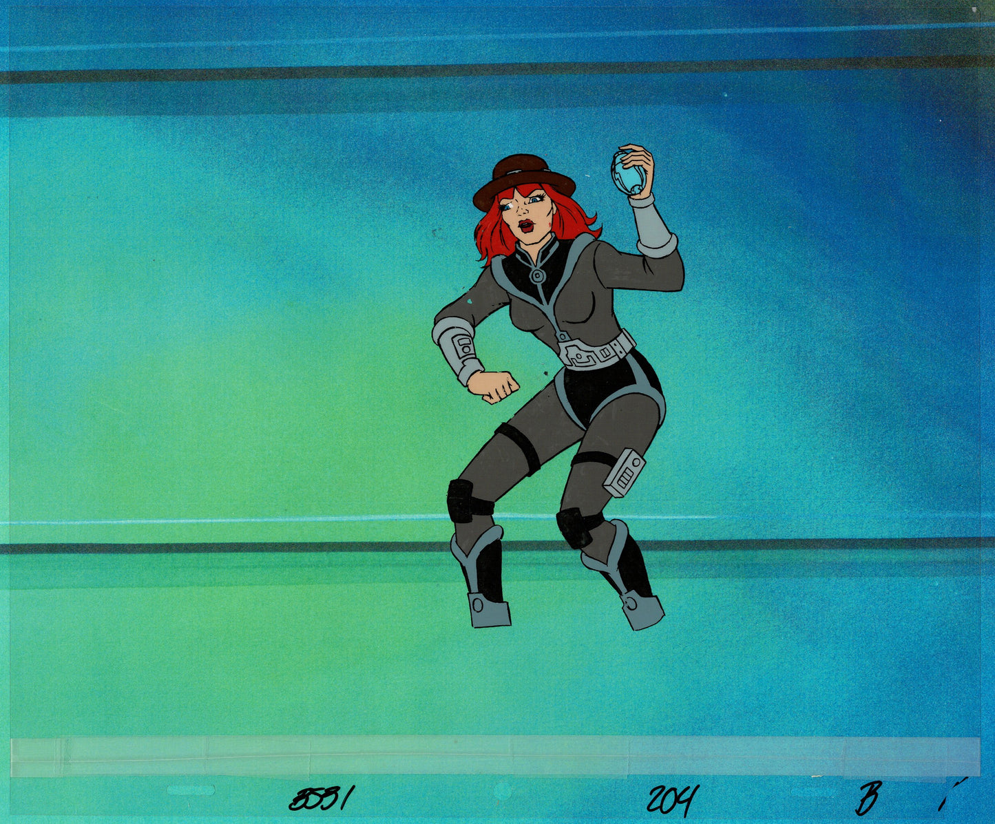 Bravestarr Animation Cartoon Production Cel Used Onscreen from Filmation 1987-8 A-B